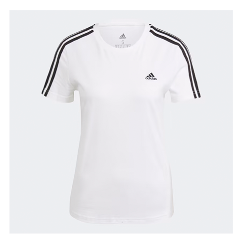 ADIDAS T-Shirt Slim 3S Essentials Branco