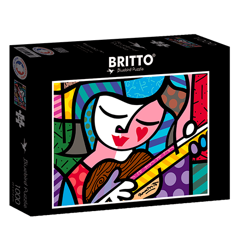 BLUEBIRD F-90016 Puzzle 1000 Pcs Romero Britto - Girl with guitar