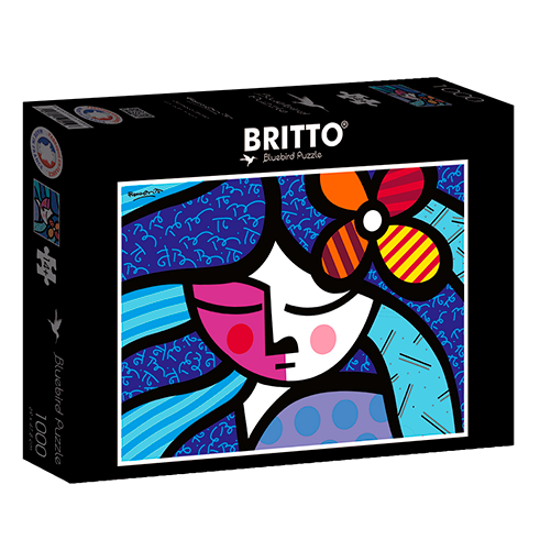 BLUEBIRD F-90019 Puzzle 1000 Pcs Romero Britto - Girl with flower