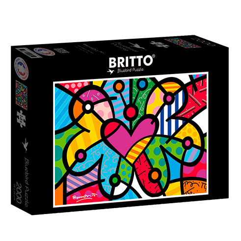 BLUEBIRD F-90025 Puzzle 2000 Pcs Romero Britto - Heart butterfly