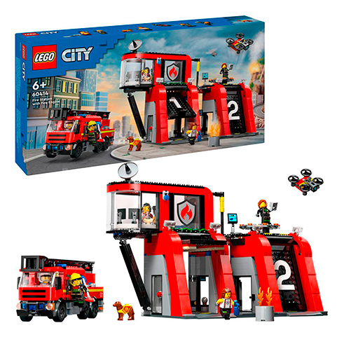 LEGO 60414 City Quartel dos Bombeiros com Camião dos Bombeiros