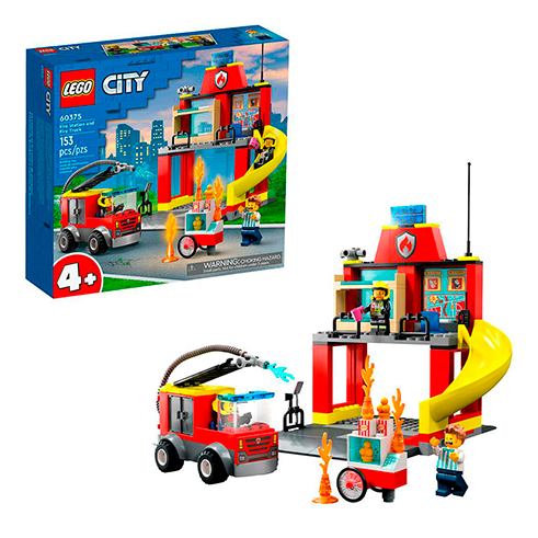 LEGO 60375 City Quartel e Camião dos Bombeiros