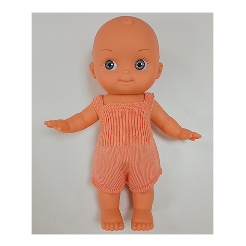 MINI PANCHAS 28302 Boneca Pijama Salmão Olhos Cinza 28cm