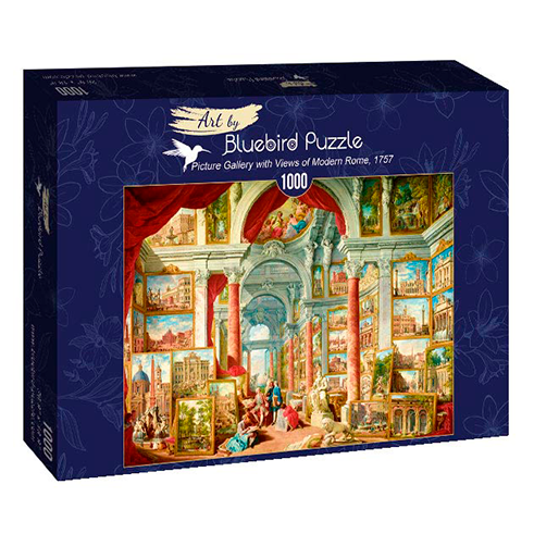 BLUEBIRD 60075 Puzzle 1000 Pcs Panini - Picture Gallery with Views of Modern Rome, 1757