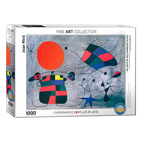 EUROGRAPHICS 6000-0856 Puzzle 1000 Pcs Joan Miro - Le Sourire aux Ailes Flamboyantes