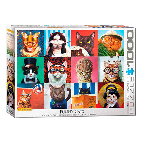 EUROGRAPHICS 6000-5522 Puzzle 1000 Pcs Funny Cats