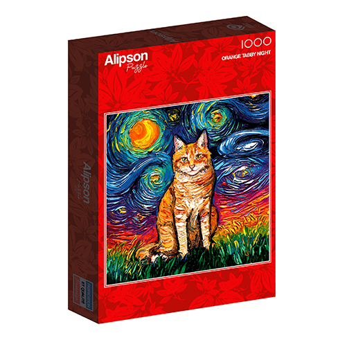 ALIPSON 50043 Puzzle 1000 Pcs Orange Tabby Night