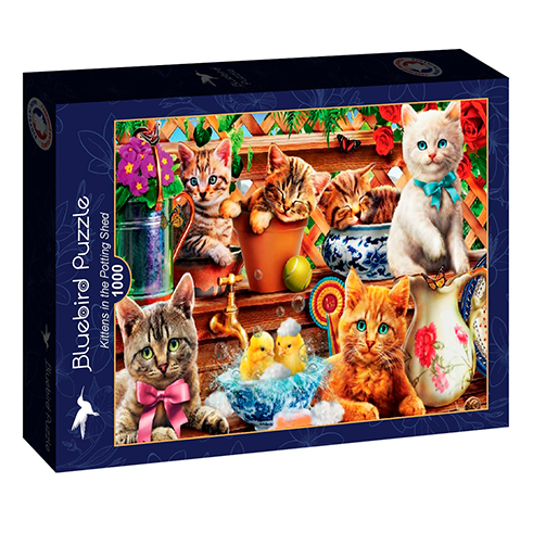 BLUEBIRD F-90769 Puzzle 1000 Pcs Kittens in the Potting Shed