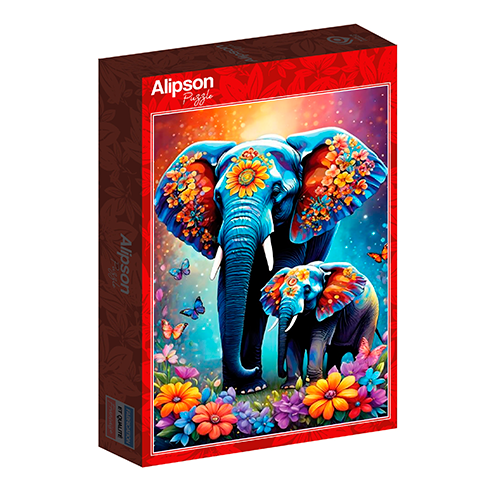 ALIPSON 50154 Puzzle 1000 Pcs Elephants  - Maternal Love Collection