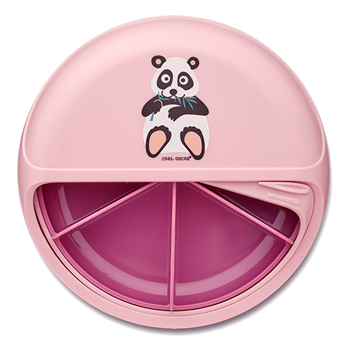 CARL OSCAR SnackDISC Kids Lancheira Rotativa Rosa/Panda