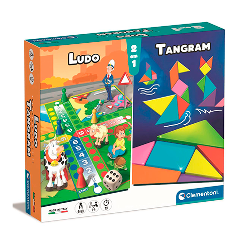CLEMENTONI 67373 Jogo do Ludo + Tangram (PT)