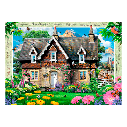 RAVENSBURGER 00290 Puzzle 1000 Pcs Hillside Country Cottage