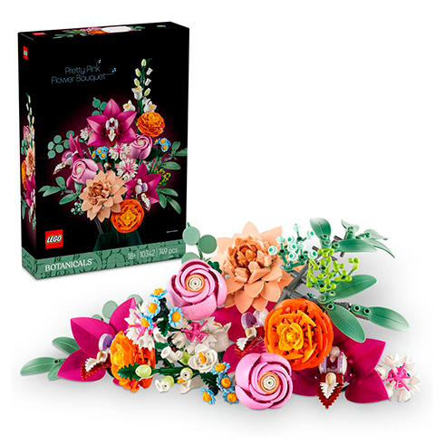 LEGO 10342 Botanicals Buquê de Flores Cor-de-Rosa Elegante