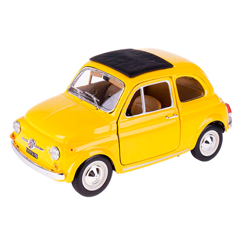 BURAGO 18-22098 Carro Fiat 500F (1965) Amarelo 1:24
