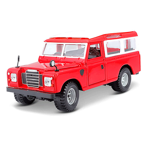 BURAGO 18-22063 Carro Land Rover Series II Vermelho 1:24