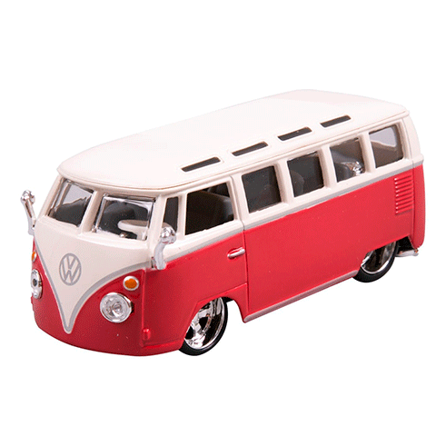 BURAGO 18-43048 Carro Volkswagen Van Samba Vermelho 1:32
