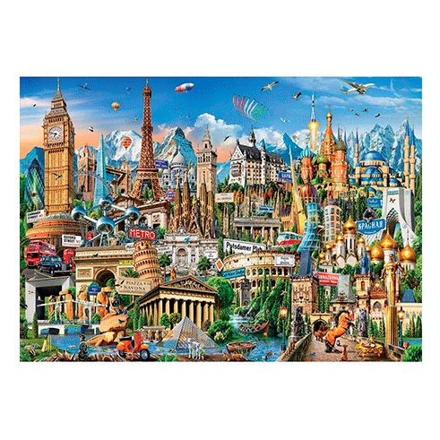 EDUCA 17697 Puzzle 2000 Pcs Símbolos Europa