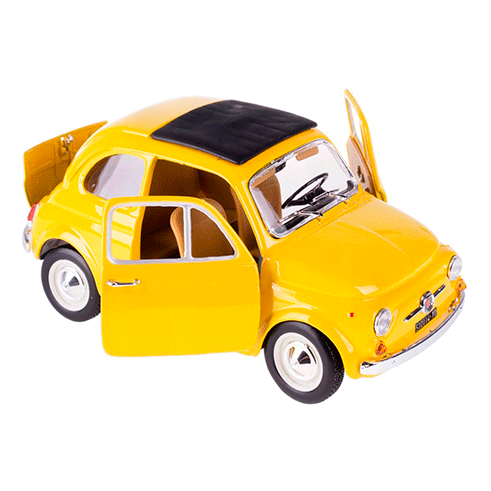 BURAGO 18-22098 Carro Fiat 500F (1965) Amarelo 1:24