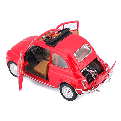 BURAGO 18-22099 Carro Fiat 500L (1968) Vermelho 1:24