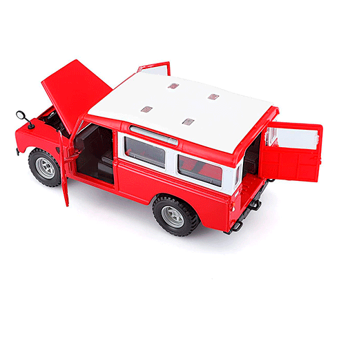 BURAGO 18-22063 Carro Land Rover Series II Vermelho 1:24
