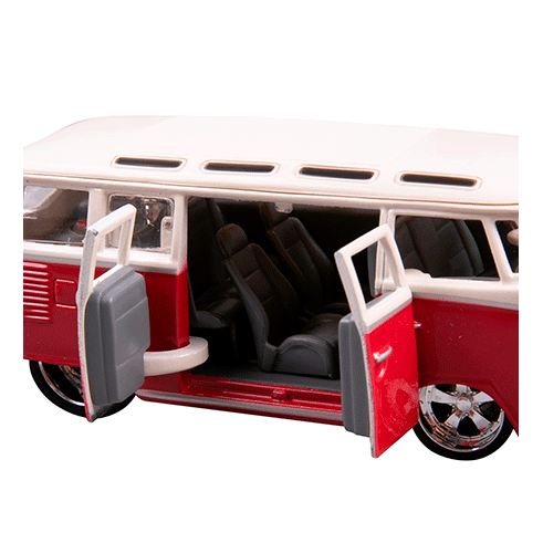 BURAGO 18-43048 Carro Volkswagen Van Samba Vermelho 1:32