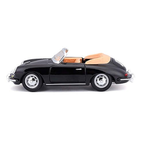 BURAGO 18-22078 Carro Porsche 356B Cabriolet (1961) Preto 1:24