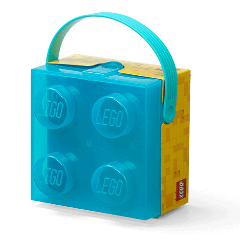 LEGO Storage Caixa Arrumação com Alça Azul Translucido