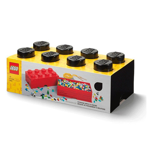 LEGO Storage Caixa Arrumação Brick 8 Preto