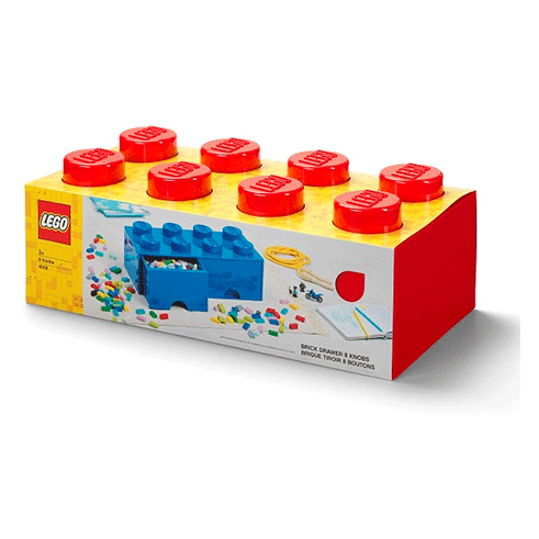 LEGO Storage Gaveta Arrumação Brick 8 Vermelho