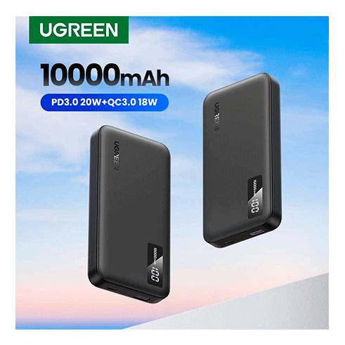 UGREEN PB311 Powerbank Fast Charging 10000mAh 20W Preto