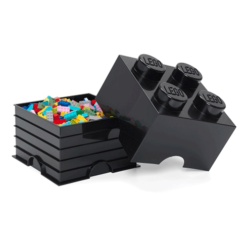 LEGO Storage Caixa Arrumação Brick 4 Preto