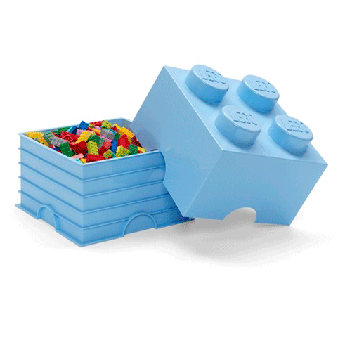 LEGO Storage Caixa Arrumação Brick 4 Azul Claro