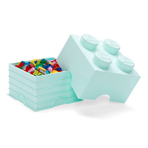 LEGO Storage Caixa Arrumação Brick 4 Azul Aqua