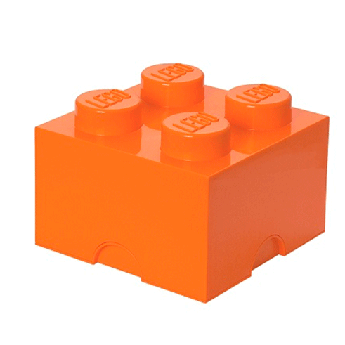 LEGO Storage Caixa Arrumação Brick 4 Laranja
