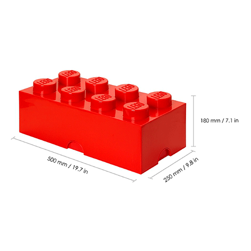 LEGO Storage Caixa Arrumação Brick 8 Vermelho