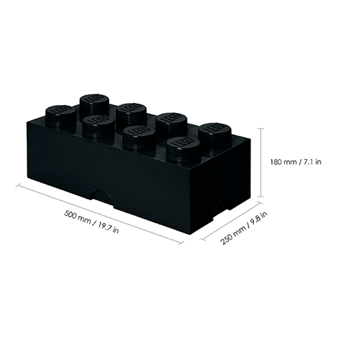 LEGO Storage Caixa Arrumação Brick 8 Preto