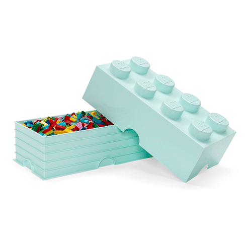 LEGO Storage Caixa Arrumação Brick 8 Azul Aqua