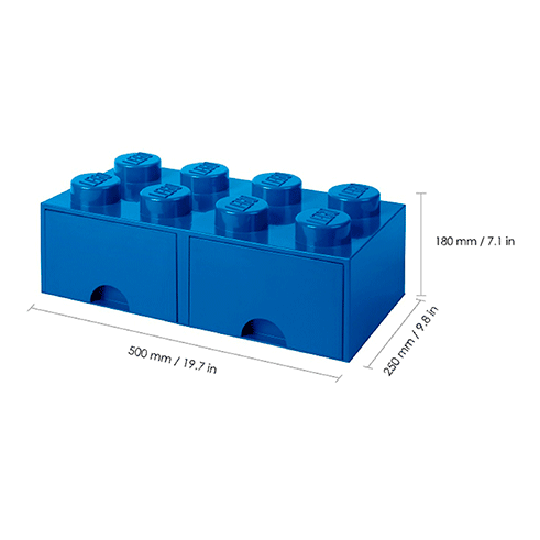 LEGO Storage Gaveta Arrumação Brick 8 Azul