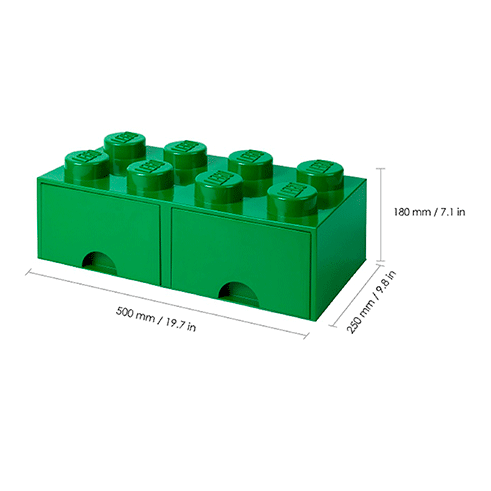 LEGO Storage Gaveta Arrumação Brick 8 Verde Escuro
