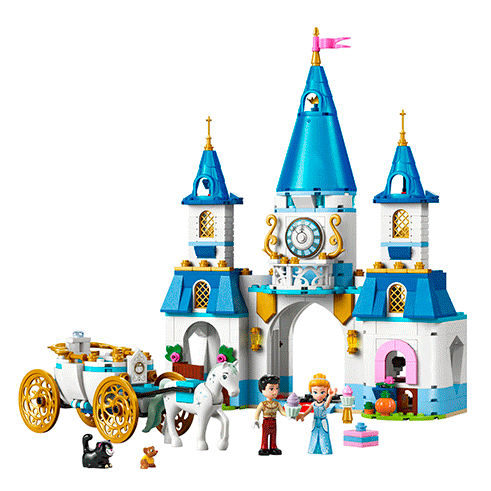 LEGO 43275 Disney Princess Castelo da Cinderela e Carruagem com Cavalos