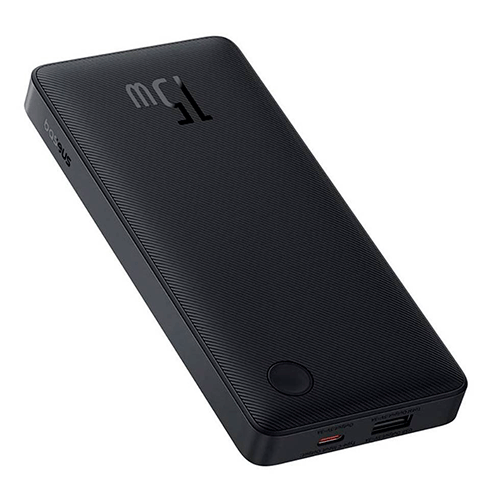 BASEUS Powerbank Air Lite 10000mAh 15W + Cabo USB-C Preto