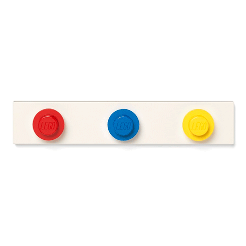 LEGO Storage Cabide Parede Rack 3 Amarelo/Azul/Vermelho