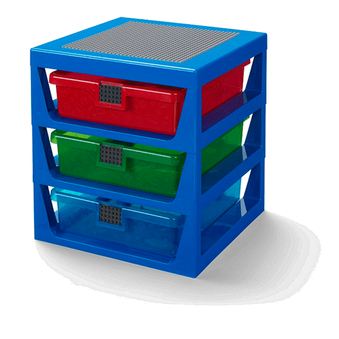 LEGO Storage Caixa Arrumação Rack 3 Gavetas Azul