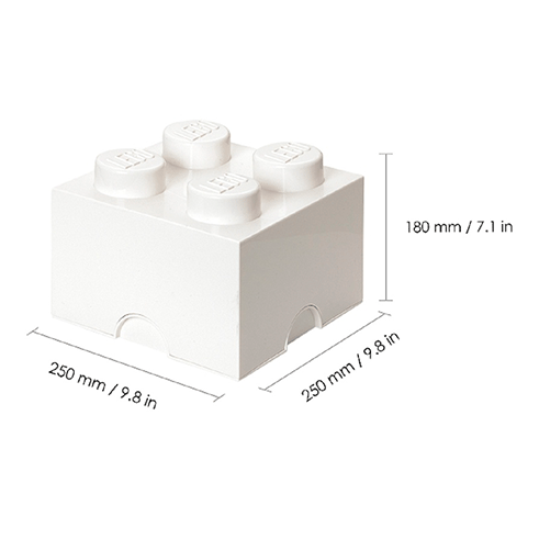 LEGO Storage Caixa Arrumação Brick 4 Branco