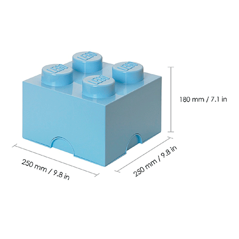 LEGO Storage Caixa Arrumação Brick 4 Azul Claro