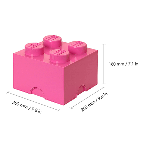 LEGO Storage Caixa Arrumação Brick 4 Rosa