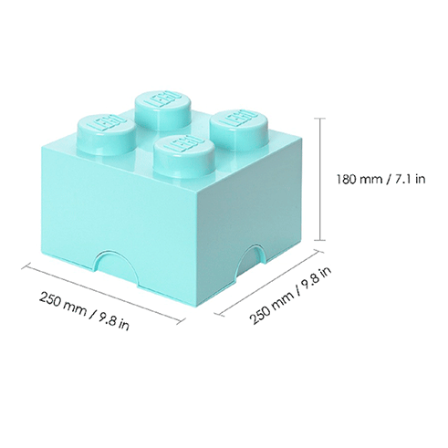 LEGO Storage Caixa Arrumação Brick 4 Azul Aqua