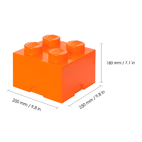 LEGO Storage Caixa Arrumação Brick 4 Laranja