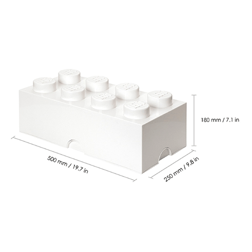 LEGO Storage Caixa Arrumação Brick 8 Branco