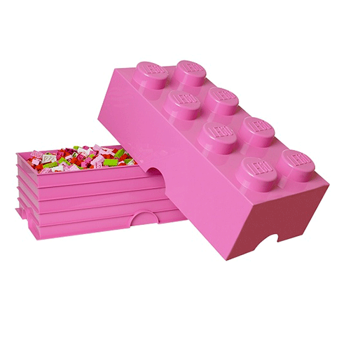 LEGO Storage Caixa Arrumação Brick 8 Rosa